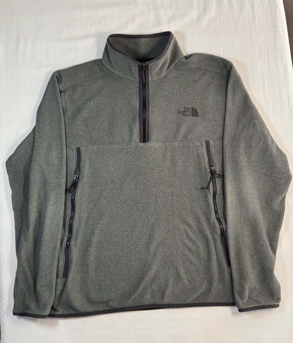 The North Face 1/4 Zip Fleece Size Large Gray Pullover